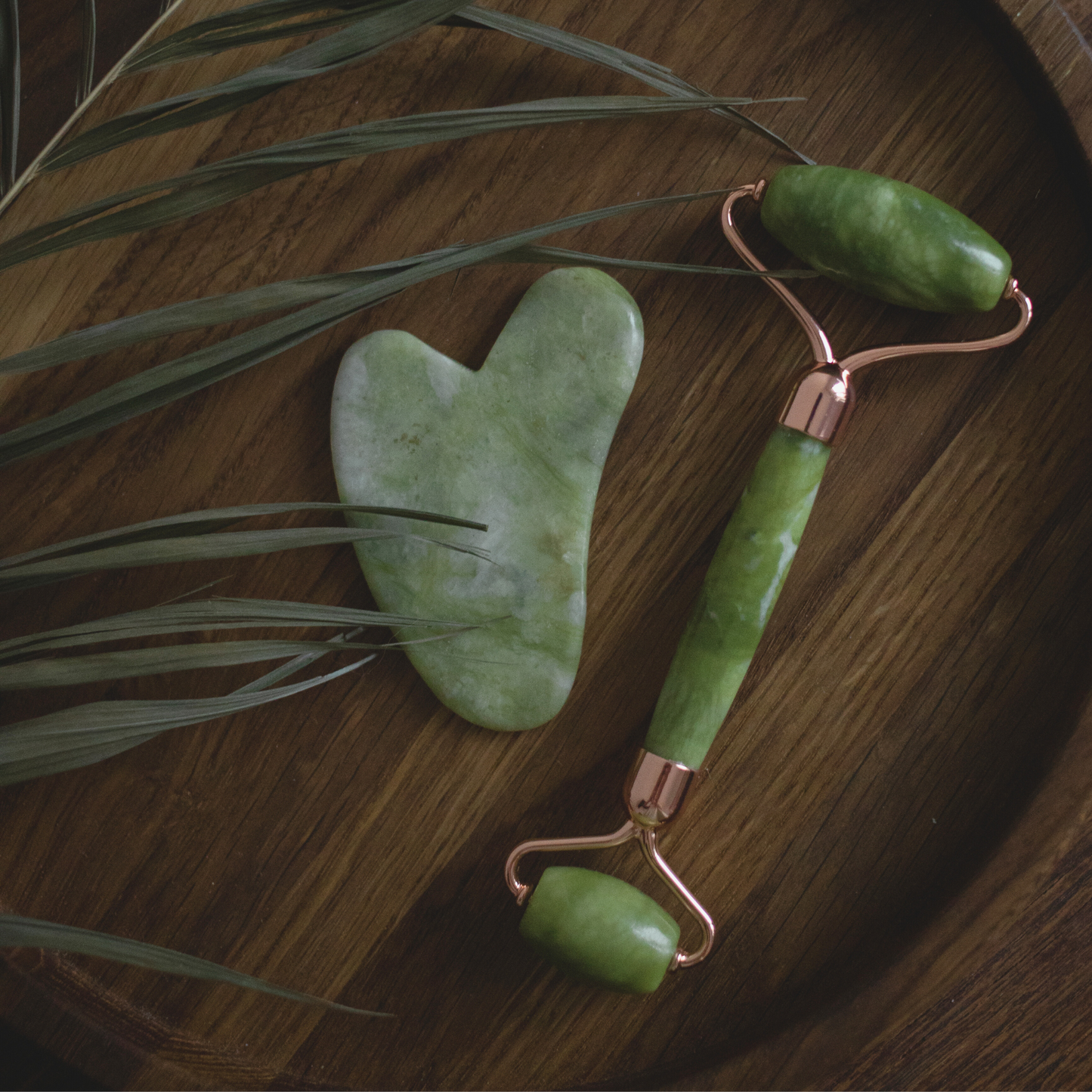 2 Piece Jade Facial Gua Sha Tool & Roller